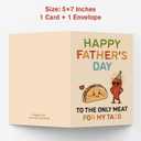 9 x Happy Fathers Day Card Gifts for Men Husband Him from Wife, Funny Father's Day Cards Gift (Taco)