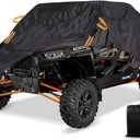 UTV Cover 4 Seater Waterproof Heavy Duty Oxford Cloth Protection Covers UTV Accessories for Polaris RZR Can-Am Ranger Defender All Weather Side by Side Cover (black2)
