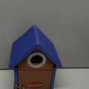 Kingsyard Recycled Plastic Bird House for Outdoors - Weatherproof Nesting Box with Clear View Panel & Predator Guard for Bluebird Wren Swallow Finch, Blue
