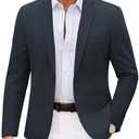 COOFANDY Men's Sports Coat Casual Blazer Slim Fit One Button Cotton Suit Jacket Formal Dress Wear XL