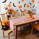 Pink Ghosts Halloween Table Runner Fall Kitchen Dining Runners Halloween Table Decorations for Indoor Outdoor Home Party Decor, 13 x 72 Inch
