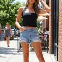 Women Halter Tank Tops Summer 2026 Backless Going Out Shirts Sexy Sleeveless Cute Crop Y2k Trendy Outfits (S)