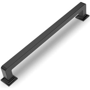 Amerdeco 6 Pack Matte Black Cabinet Pulls 7 Inch Hole Centers Kitchen Cabinet Handles Cabinet Hardware Kitchen Handles for Cabinets Cupboard Handles Drawer Pulls ZH0019