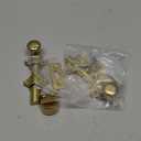 QCAA Solid Brass Dutch Door Bolt, 4", Polished Brass, Made in Taiwan, 2 Pack