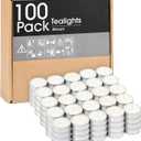 Unscented Tealight Candles - 100 Pack 4 Hours Smokeless White Small Tea Candles for Weddings,Warmer Home Decor for Home
