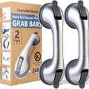 2 Pack Grab Bars for Shower Handle, Elderly Assistance Products, Seniors Removable Bar Safety, Suction Cup Handles for Bathtubs and Showers/Bathroom/Walls, Heavy Duty Handrails Grip,No Drilling Sliver