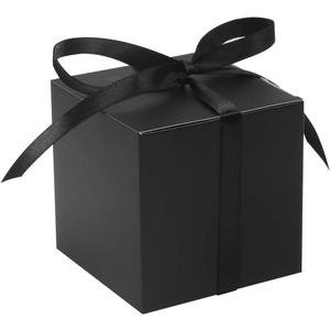 COTOPHER 60pcs Wedding Favor Boxes, Paper Gift Boxes 3x3x3 Inches Small Gift Boxes with Ribbons, Easy Assemble Boxes (Black)