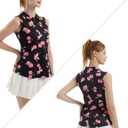 FKEEP Women's Sleeveless Polo Golf Tennis Shirt Tank Tops T-Shirts V-Neck with Collar Quick Dry Workout Athletic (XS)