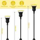 4 Sets(12 Pcs) Black Tapered Candle Holder,Candlestick Tall Metal Candlestick Holders for Table Centerpiece Home Decor for Wedding Fireplace Mantel Housewarming Gift Fits 3/4 Inch Thick Candles