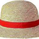 Straw hat,Cosplay Straw Hat for Halloween Costume Party, Yellow Strawhats with String Sun Hats Animation Hats Pack of 2, 14in. Light Yellow