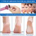 Dermave Electric Foot Callus Remover, Callus Remover for Feet, Foot File Grinder Tool with Speed Controller, Electric Callus Remover with 60pcs Replacement Sandpaper Disk for Women Men, Pink