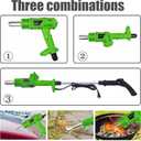 3-in-1 Electric Weed Burner Wand - 1500W Garden Weed Eater - Heat Gun with Adjustable Temperature, Nozzle Replacements for Flame Weeding, Roofing, and Ice Melting Eco-Friendly, Safe, High Power