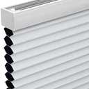 Changshade Cordless Cellular Shades,Blackout Honeycomb Shades for Windows,Pull Down Pleated Blinds,Easy to Install for Indoor Windows and French Doors,White(Blackout),32" w x 50" h