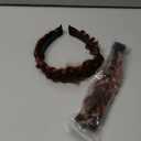 CJL HAIR 2PCs Braided Headbands Hair Piece for Women Synthetic Hair Hoops Head Bands Handmade Braid Hairband Accessories Elastic Stretch Headwrap Red Vino