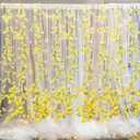 FERIAL 4Pcs Artificial Flowers Vine Spring Yellow Silk Flowers Garland Artificial Jasmine Vines for Decoration Fake Flower Vine Hanging Ivy for Home Indoor Outdoor Wall Party Wedding Arch