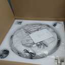 YUYI Black Wagon Wheel Chandelier, 23'' Modern Crystal Chandelier, 6-Light Round Farmhouse Chandeliers Light Fixture for Dining Room, Living Room, Bedroom, Foyer, Stairs and Entryway