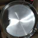 Paelluxe 16" Tri-Ply Stainless Steel Paella Pan 9 Servings Rust-Free, No Seasoning, Induction + Oven Safe Paellera for Paella, Searing, Frying & Outdoor Cooking with Heat-Resistant Handle Covers