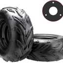 ELANER 16x8-7 ATV Wheels, 3 lug 16x8-7 Tubeless Tires for Kazuma Quad ATV Go Kart UTV 125cc 150cc Off Road Tyres 3 Holes Rim set of 2