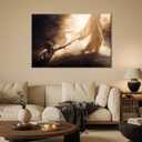 Jesus Christ Canvas Wall Art The Hem of His Garment Christian Wall Decor pictures Jesus Healing Woman Poster Print for Living Room Bedroom Prayer Room 16x24in