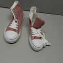 Iarus High Top Sneakers for Women White Canvas Comfortable Shoes for Women Walking Casual Sneakers Tennis Shoes（Magenta07）