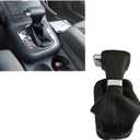 Automatic Car Shift Gear Knob Gaitor Leather Cover Shifter Lever Gear Stick Knob for Skoda VW Tiguan Touran Bora Passat (VW Leather)