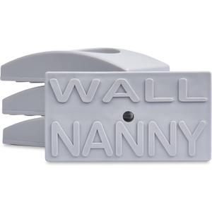Wall Nanny - Baby Gate Wall Protector (Made in USA) Protects Walls and Doorways from Pet Gates - for Pressure Mounted Indoor Safety Baby Gates - Gray (1-Pack)
