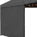 MQoutdoor Ultralight Sidewalls for 10x10 Canopy Tent Silver Coated Side Walls with Tie Rope 1 Piece, Black