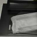 Corner Bread Box for Kitchen Counter, Bamboo Wood Large Capacity Bread Storage Bin with Acrylic Wavy Door Panel (Black, Extra Large)