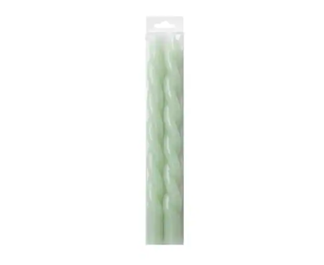 10" Unscented Twist Taper Candles, 2ct.