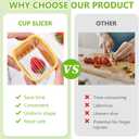 iplusmile Fruit Slicer Cup for Egg Strawberry, 3 Sets Handheld Fruit Slice Banana Cutter, Quickly Making Vegetable Salad Cutter Craft Kitchen Tool