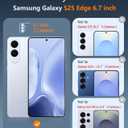 FNTCASE for Samsung Galaxy S25-Edge Case: Clear Magnetic Military Grade Drop Protection Anti Yellowing Cell Phone Cover - Rugged Shockproof Protective Bumper Transparent Phonecase