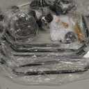 Drum Chandeliers, Modern 23'' Farmhouse Pendant Light Fixture with White Linen Fabric Shade, Black Round Adjustable Hanging Lights for Dining Room Bedroom Kitchen Living Room Foyer Entryway