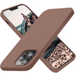 Cordking Designed for iPhone 13 Pro Case, Silicone Ultra Slim Shockproof Protective Phone Case with [Soft Anti-Scratch Microfiber Lining], 6.1 inch, Light Brown
