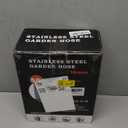 Stainless Steel Garden Hose 50ft Heavy Duty Metal Water Hoses with 10 Function Water Hose Nozzles for Yard Outdoor