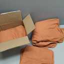 Full Sheet Set,4 Pieces Hotel Luxury Breathable Soft Microfiber Bedsheets, Anti Pilling Deep Pockets Easy Care Bed Sheets, Brunt Orange
