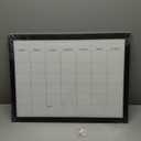 Dry Erase Monthly Calendar Whiteboard, Magnetic Whiteboard for Wall, Solid Pine Wood Black Framed Message BoardHanging Board for Office, Home School, 17.7"x 23.6"(YL-BK-4560-B)
