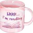 Book Lovers Gifts for Women - Funny SHHH I'm Reading Mug - Birthday Mothers Day Christmas Bookish Gifts For Bookworm Readers Writers Librarian Bookaholic Friends -Cute Ceramic Coffee Mug 11.5oz