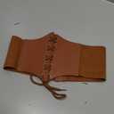 VONMELLI Corset Belt for Women Lace Up Elastic Waist Belts Retro Wide Tied Waspie Belt for Halloween Costume (Fit Waist 26"-29")