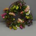Nearly Natural 24in. Artificial Peony Wreath