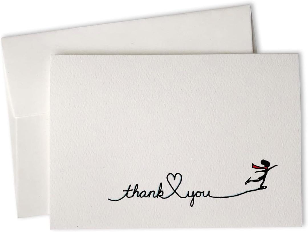 Sugartown Greetings Ice Skating Winter Thank You Cards with Envelopes - 24 Pack - Great for Winter Events or Holidays - Christmas Thank You Cards