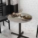 Flash Furniture 30" Round Table Reversible Laminate Top, White/Gray (Pack of 1)