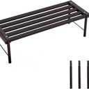 SBDSBD Metal Plant Stand, Rust-proof Aluminum Flower Pot Stand, Plants Display Stands Decoration Racks for Living Room Balconies and Gardens (60 Ebony)