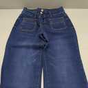 Sidefeel Women's Wide Leg Jeans High Waisted Tummy Control Stretchy Pockets Front Straight Leg Jeans, Size 2