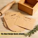 4x6 Inch Kraft Recipe Cards, 110 Sheets Double Sided Thick Card Stock with Lines, Vintage Cooking Cards for Wedding, Bridal Shower and Baby Shower,Kitchen Diaries(Brown)