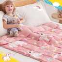 anfie Weighted Blanket Kids(48"x72" 10lbs) Weighted Blanket Cooling Blanket for Sleeping,Throw Size Breathable Blanket with Premium Glass Bead(Pink Unicorn)