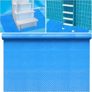 24"x36" Pool Ladder Mat, Protective Non-Slip Pool Step Pad with TextureProtective Ladder Pad for Above Ground Swimming Pools Liner and Stairs (Blue)