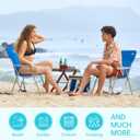 #WEJOY Folding Beach Chair for Adults, Lightweight Beach Chair with Shoulder Straps, High Back Camping Chairs with Hard Armrest, Supports 300lbs for Outdoor Lawn Concert