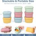 8 pcs 10 oz Silicone Snack Containers for Kids Small Food Containers with Lids, Fruit Container for Lunch, Stackable Lunch Container for Kids, Daycare, School and Travel