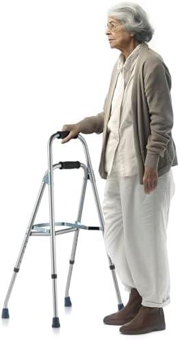 VEVOR Folding Hemi Walker, One Arm Folding Walker for Seniors with 6-Level Adjustable Height, Lightweight Aluminum | Side One-Hand Style Mobility Aid for Elderly Handicapped Disabled, Up to 350LBS