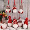 Christmas Gnomes Hanging Ornaments Set of 8, Swedish Gnome Handmade Plush Santa Elves Christmas Tree Hanging Decorations Holiday Xmas Decorations